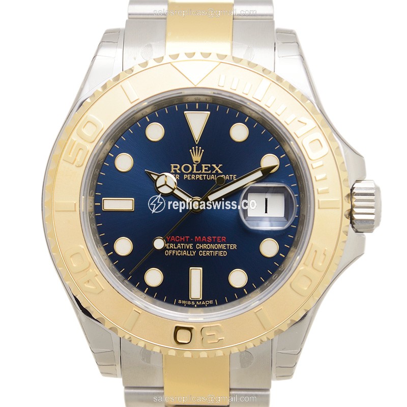 Rolex 16623BL YACHT MASTER Automatic 18kt Gold & Steel