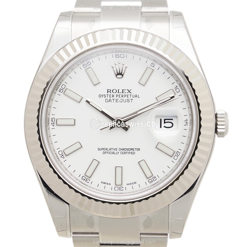 Rolex 116334 DATEJUST Automatic 18kt White Gold & Steel