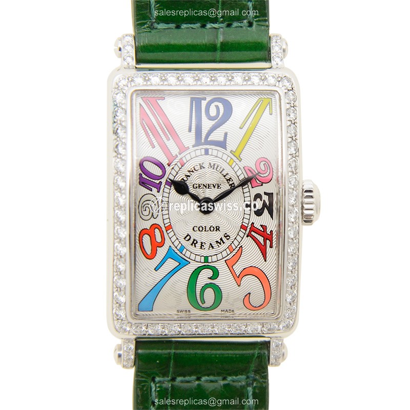 Franck Muller 902 QZ COL DRM D 1R (AC) LONG ISLAND Quartz Stainless Steel & Diamonds