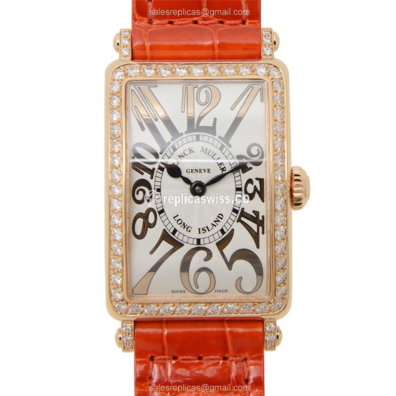 Franck Muller 902 QZ REL D 1R (5N) LONG ISLAND Quartz 18kt Rose Gold & Diamonds