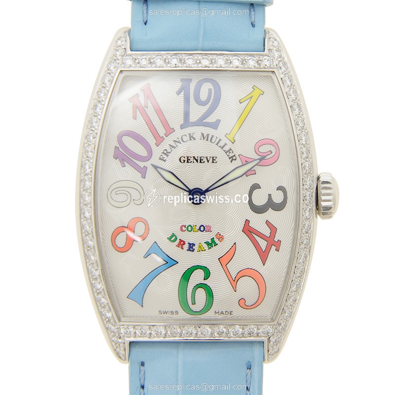 Franck Muller 2852 QZ COL DRM D 1R (AC) CINTREE CURVEX Quartz Stainless Steel & Diamonds