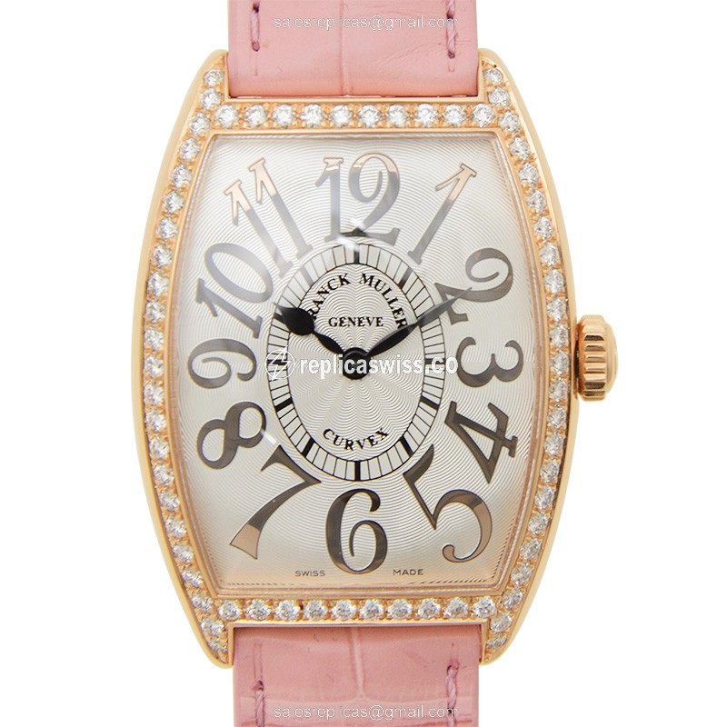 Franck Muller 2852 QZ REL D 1R (5N) CINTREE CURVEX Quartz 18kt Rose Gold & Diamonds