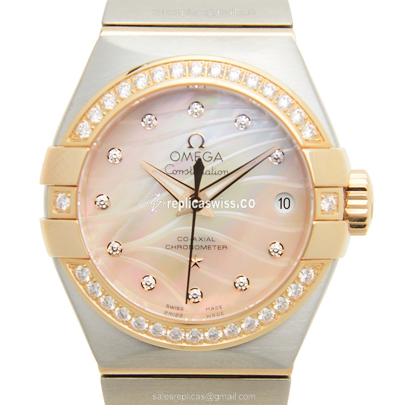 Omega 123.25.27.20.57.003 CONSTELLATION Automatic 18kt Rose Magic & Diamond