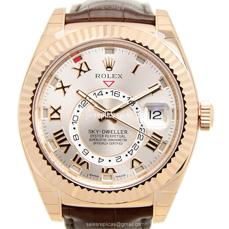 Rolex 326135PK SKY-DWELLER Automatic 18kt Rose Gold