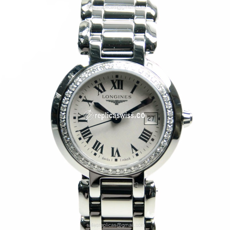 Longines L8.110.0.71.6 PRIMA LUNA Quartz Stainless Steel & Diamonds