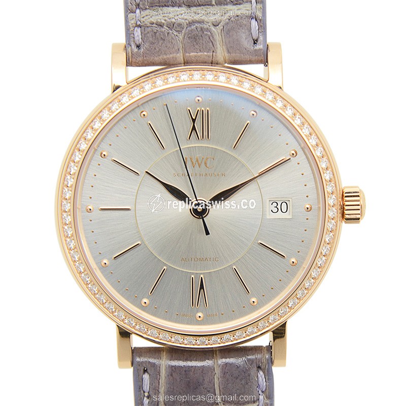 IWC IW458107 PORTOFINO Automatic 18kt Rose Gold & Diamonds