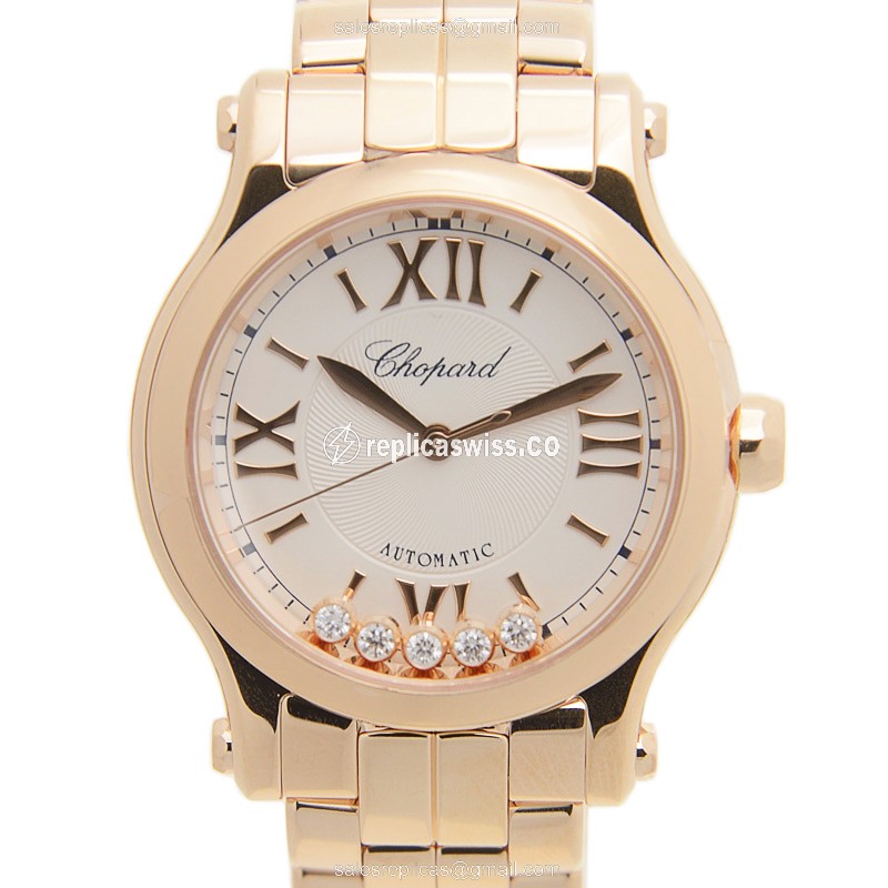 Chopard 274893-5003 HAPPY SPORT Automatic 18kt Rose Gold