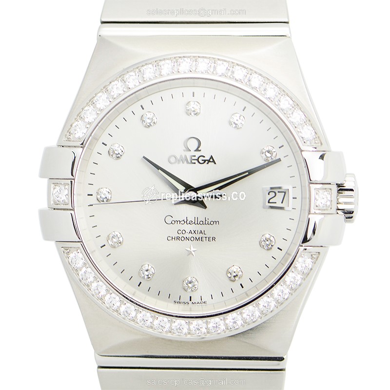 Omega 123.15.35.20.52.001 CONSTELLATION Automatic Stainless Steel & Diamonds