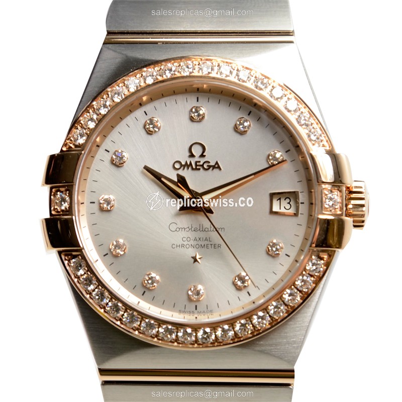 Omega 123.25.35.20.52.001 CONSTELLATION Automatic 18kt Rose Magic & Diamond