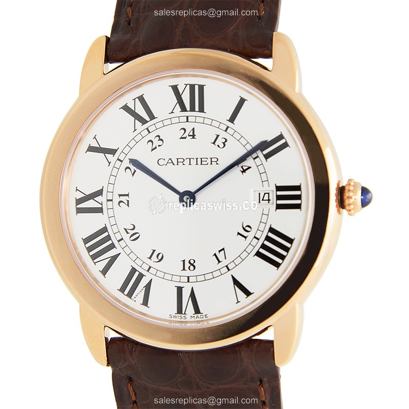 Cartier W6701008 RONDE SOLO DE CARTIER Quartz 18kt Rose Gold & Steel