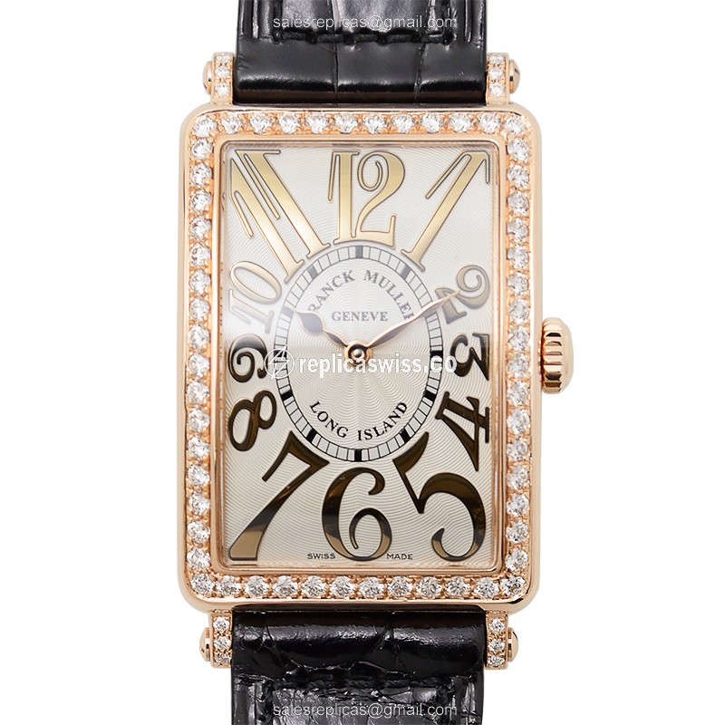 Franck Muller 952 QZ D 1R REL (5N) LONG ISLAND Quartz 18kt Rose Gold & Diamonds