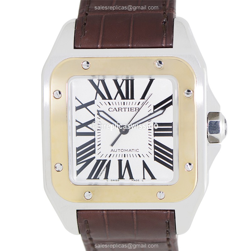 Cartier W20072X7 SANTOS Automatic 18kt Gold & Steel