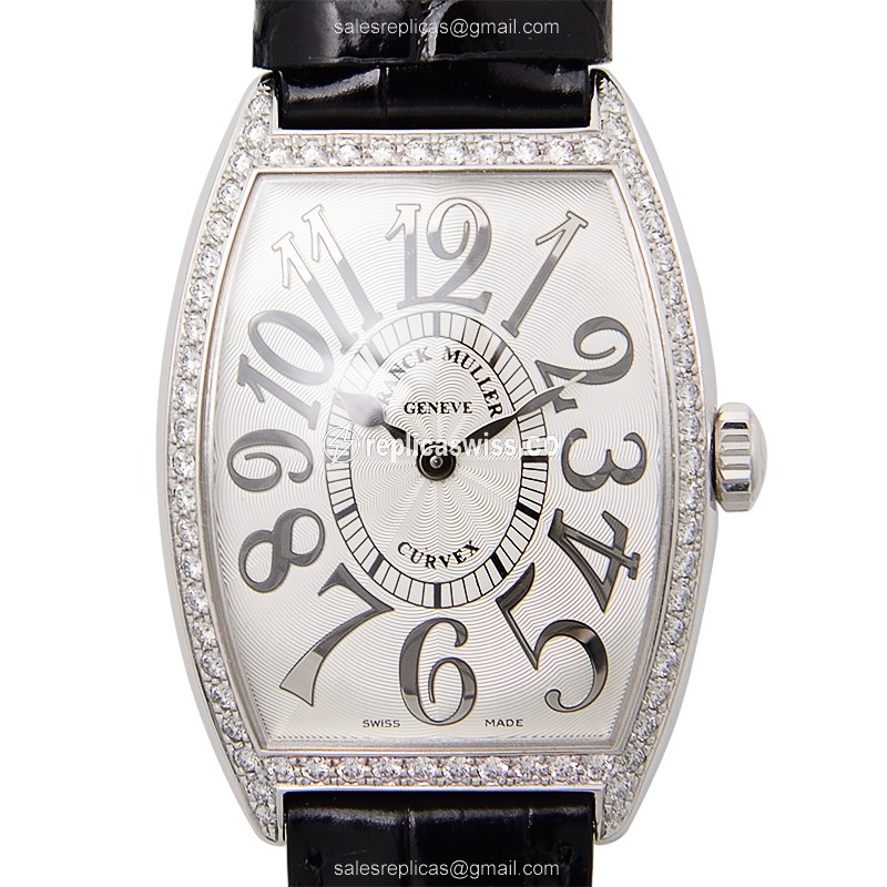 Franck Muller 2852 QZ REL D 1R (AC) CINTREE CURVEX Quartz Stainless Steel & Diamonds