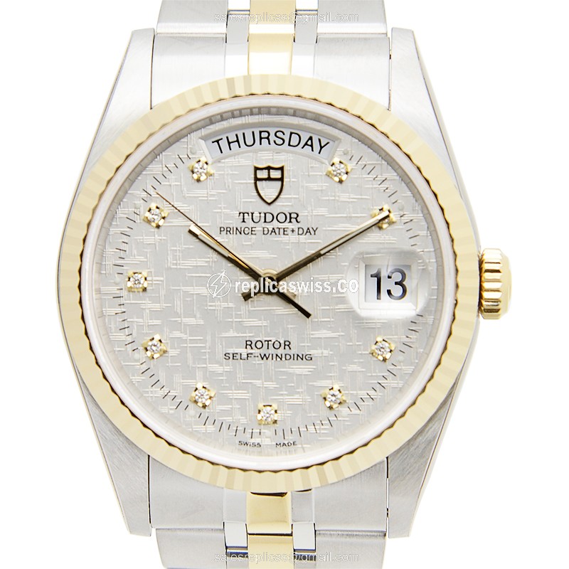 Tudor 76213-62483-10DI-SVCL PRICE DATE-DAY Automatic 18kt Gold & Steel