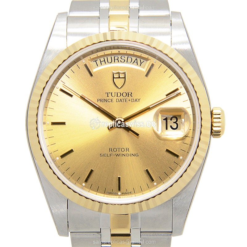 Tudor 76213-62483-CH PRICE DATE-DAY Automatic Gold & Steel