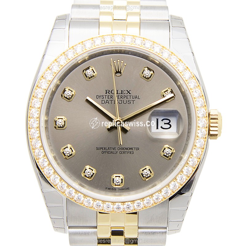 Rolex 116243G DATEJUST Automatic 18kt Gold & Diamond & Steel