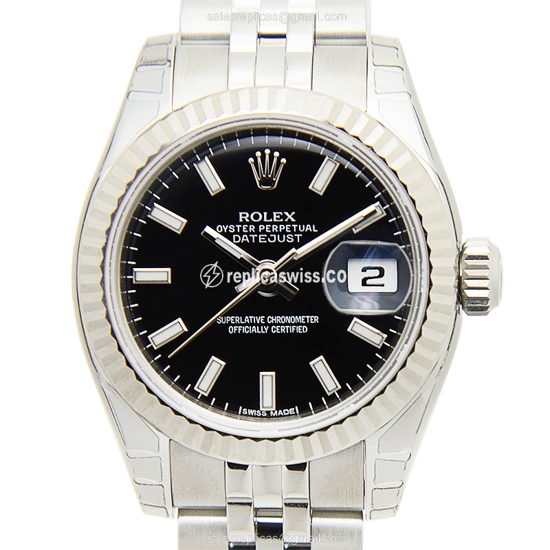 Rolex 179174BKWTBAR LADY DATEJUST Automatic 18kt White Gold & Steel