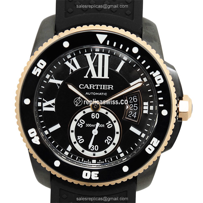 Cartier W2CA0004 CALIBRE DE CARTIER Automatic 18kt Rose Gold & Steel