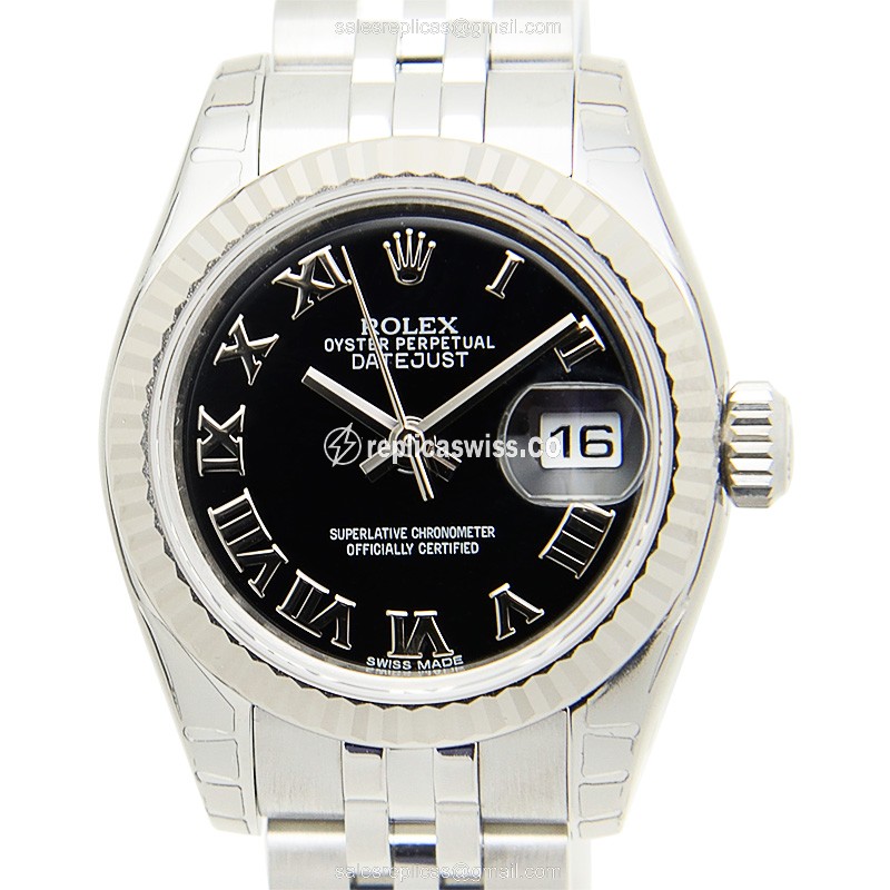Rolex 179174BKRN LADY DATEJUST Automatic 18kt White Gold & Steel