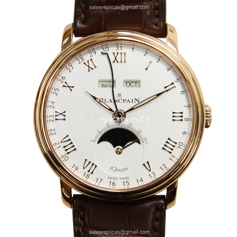 Blancpain 6639-3642-A55B VILLERET Automatic 18kt Rose Gold