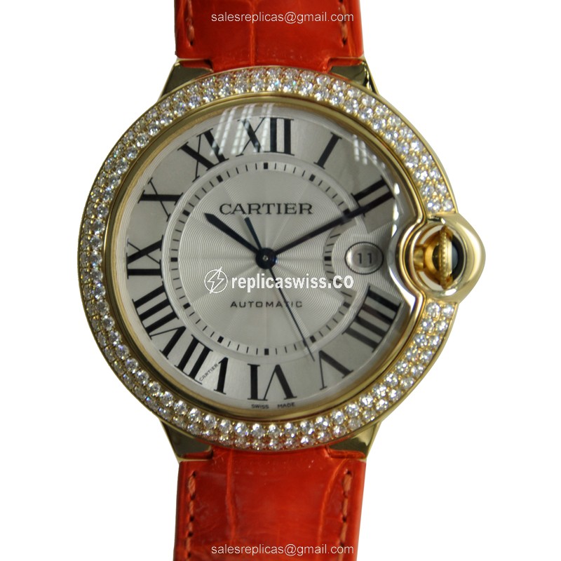 Cartier WE900751 BALLON BLEU Automatic 18kt Gold & Diamond