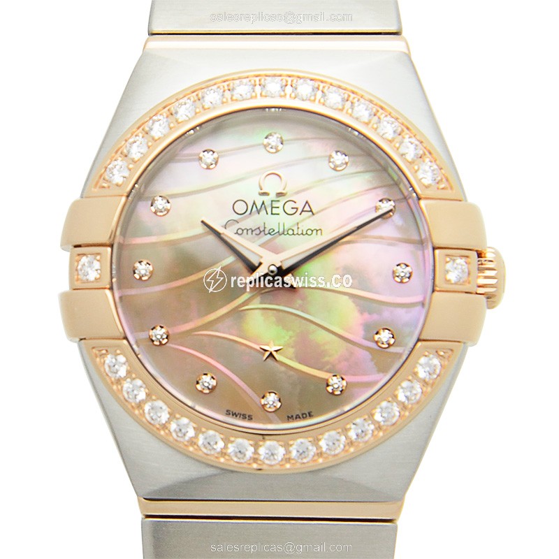 Omega 123.25.24.60.57.002 CONSTELLATION Quartz 18kt Rose Magic & Diamond
