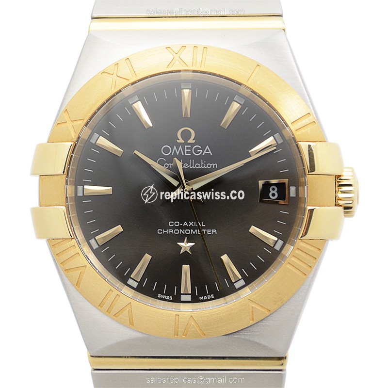 Omega 123.20.35.20.06.001 CONSTELLATION Automatic 18kt Gold & Steel
