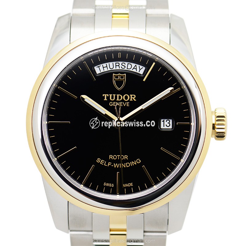 Tudor 56003-68063-BK GLAMOUR DATE Automatic Gold & Steel