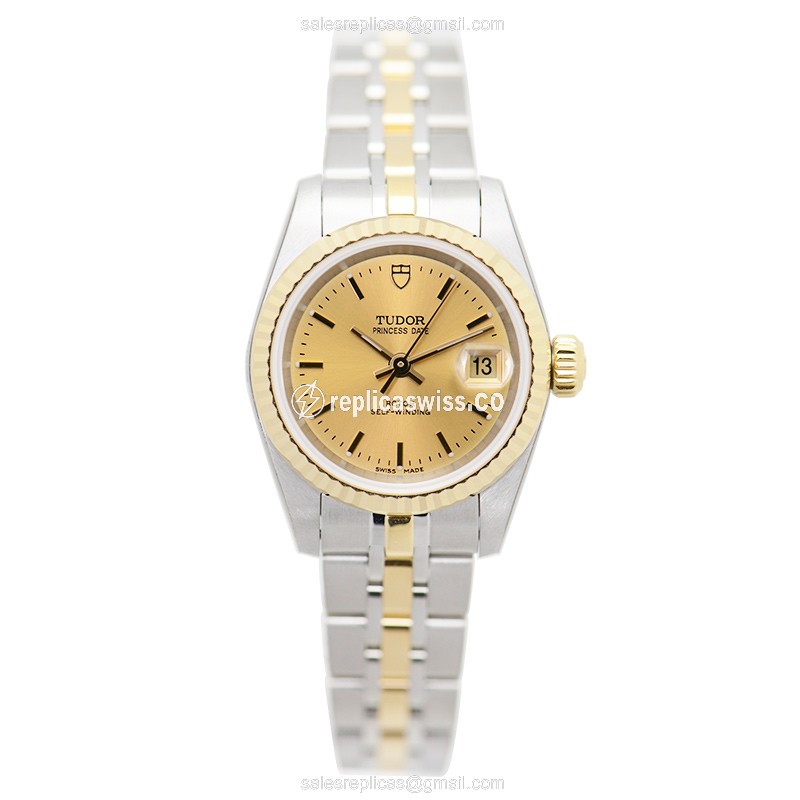 Tudor 92413-62433-CH PRINCESS DATE Automatic 18kt Gold & Steel