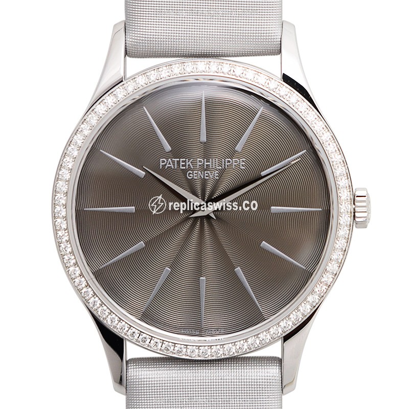 Patek Philippe 4897G-010 CALATRAVA Manual Wind 18kt White Gold & Diamond