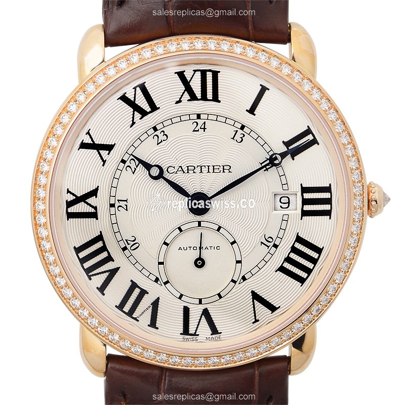 Cartier WR007017 RONDE LOUIS CARTIER Automatic 18kt Rose Gold & Diamonds