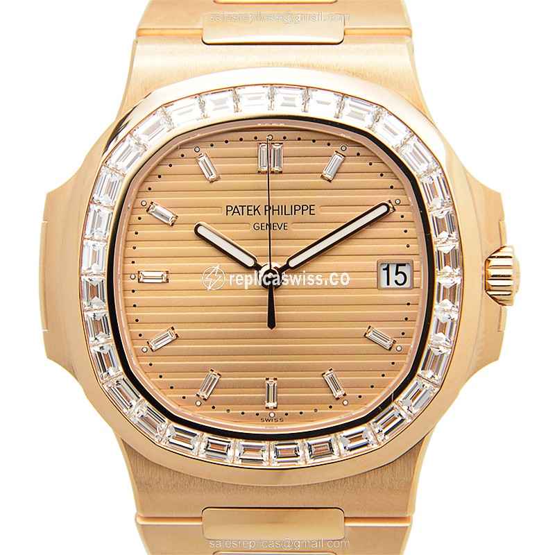 Patek Philippe 5723/1R-001 NAUTILUS Automatic 18kt Rose Gold & Diamonds