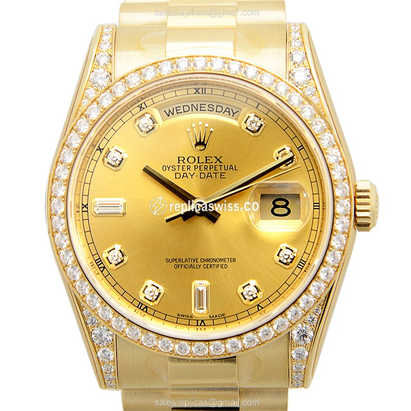 Rolex 118388A DAY-DATE Automatic 18kt Gold & Diamond