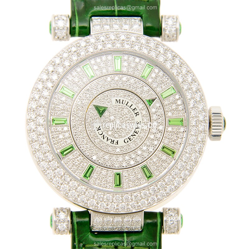 Franck Muller DM 36 D 2R CD (OG) DOUBLE MYSTERY Automatic 18kt White Gold & Diamond