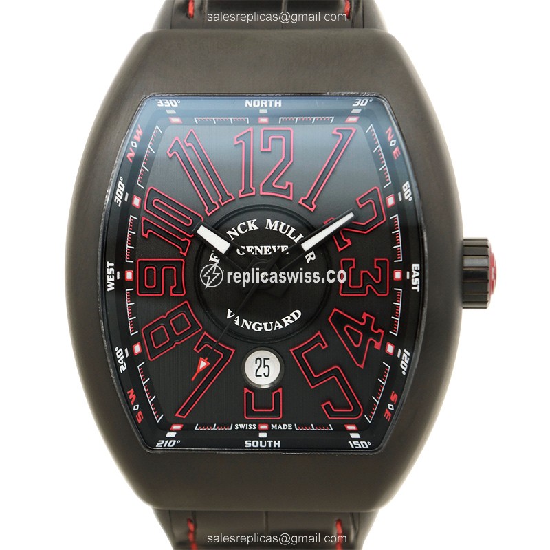 Franck Muller V 45 SC DT TT NR (BR.ER) (RED) VANGUARD Automatic Stainless Steel