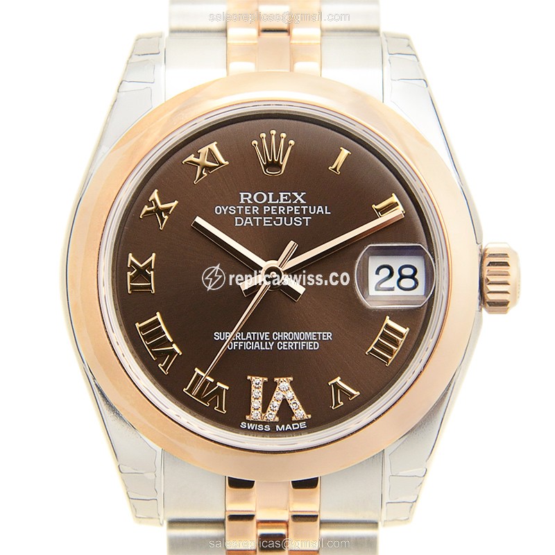 Rolex 178241BRVIDIA_J LADY DATEJUST Automatic 18kt Rose Gold & Steel