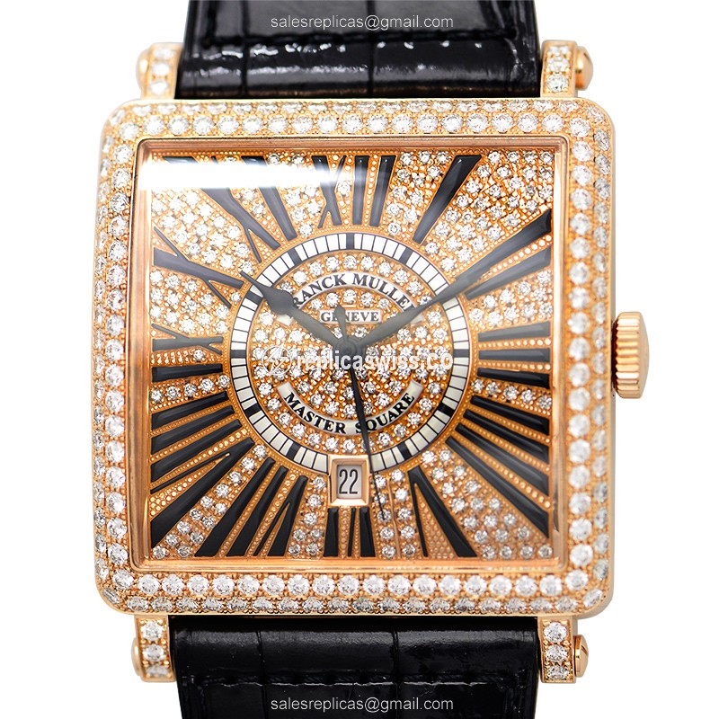 Franck Muller 6000 K SC DT R D CD (5N) MASTER SQUARE Automatic 18kt Rose Gold & Diamonds
