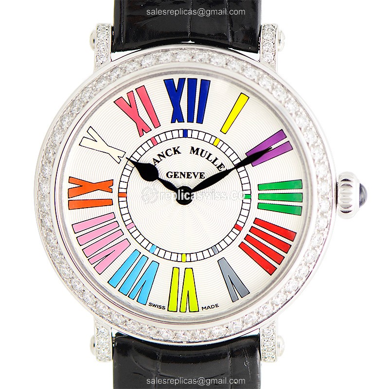 Franck Muller 8035 QZ COL DRM R D 1R (AC) COLOR DREAMS Quartz Stainless Steel & Diamonds