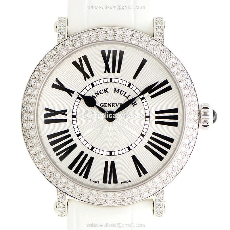 Franck Muller 8035 QZ R D (AC) SALSA MATTBLAU Quartz Stainless Steel & Diamonds
