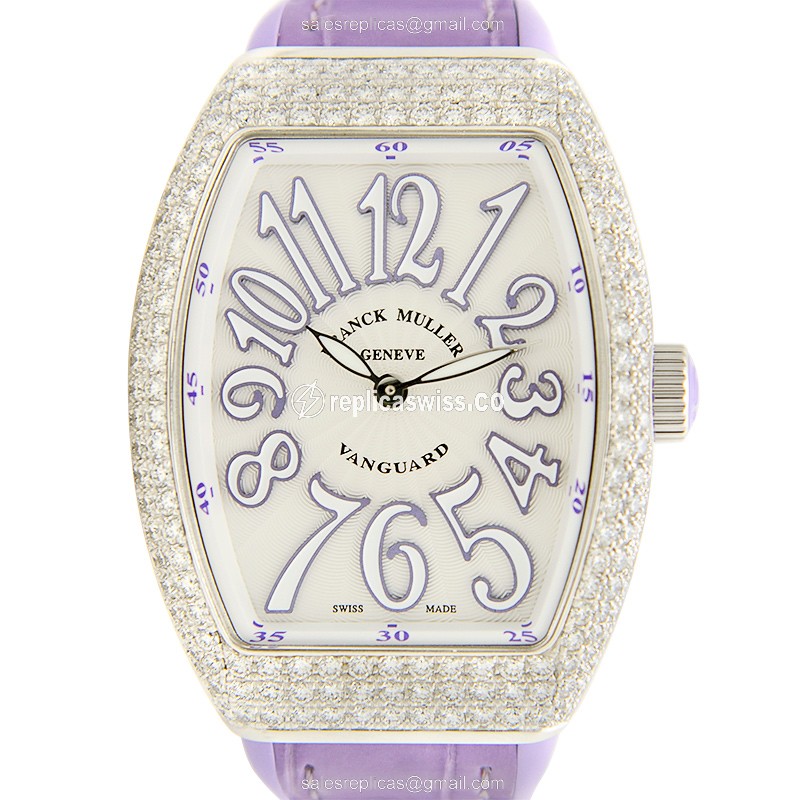 Franck Muller V 35 QZ D (AC.VL) VANGUARD Quartz Stainless Steel & Diamonds