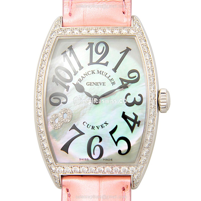Franck Muller 2852 QZ MOP D 1R CD8 (AC) CINTREE CURVEX Quartz Stainless Steel & Diamonds