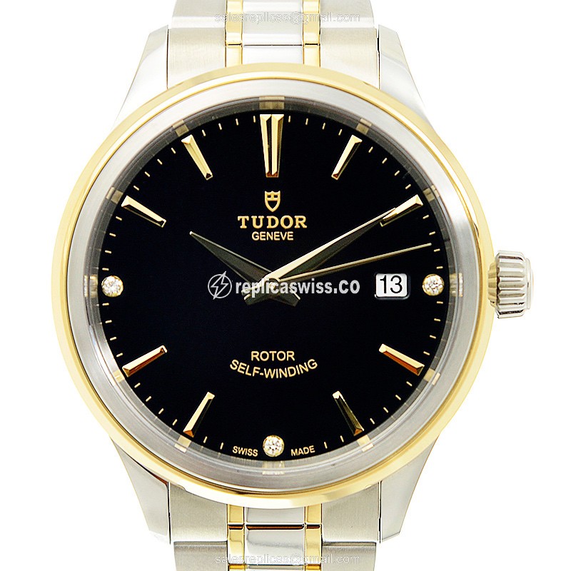 Tudor 12503-65053-369DI-BK STYLE Automatic Gold & Steel