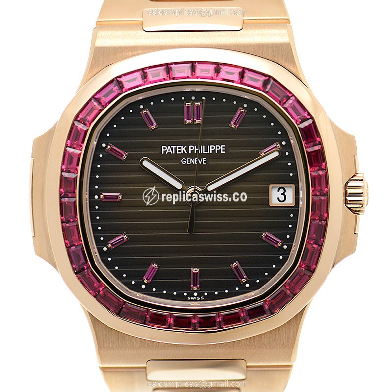Patek Philippe 5723-112R-001 NAUTILUS Automatic 18kt Rose Gold & Diamonds