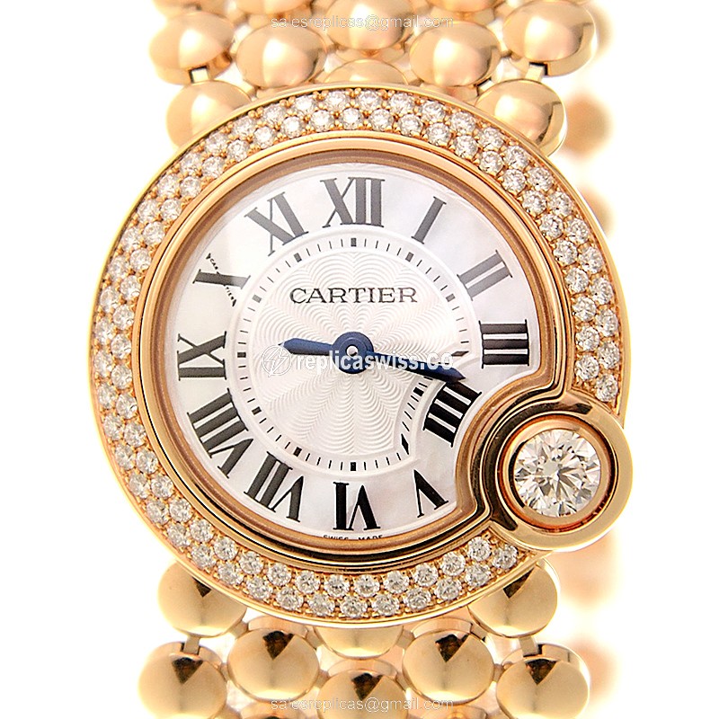 Cartier WE902057 BALLON BLEU Quartz 18kt Rose Gold & Diamonds
