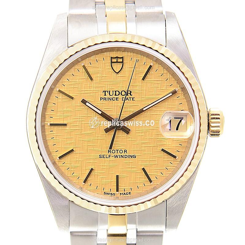Tudor 72033-62453A-CHCL GLAMOUR DATE Automatic Gold & Steel