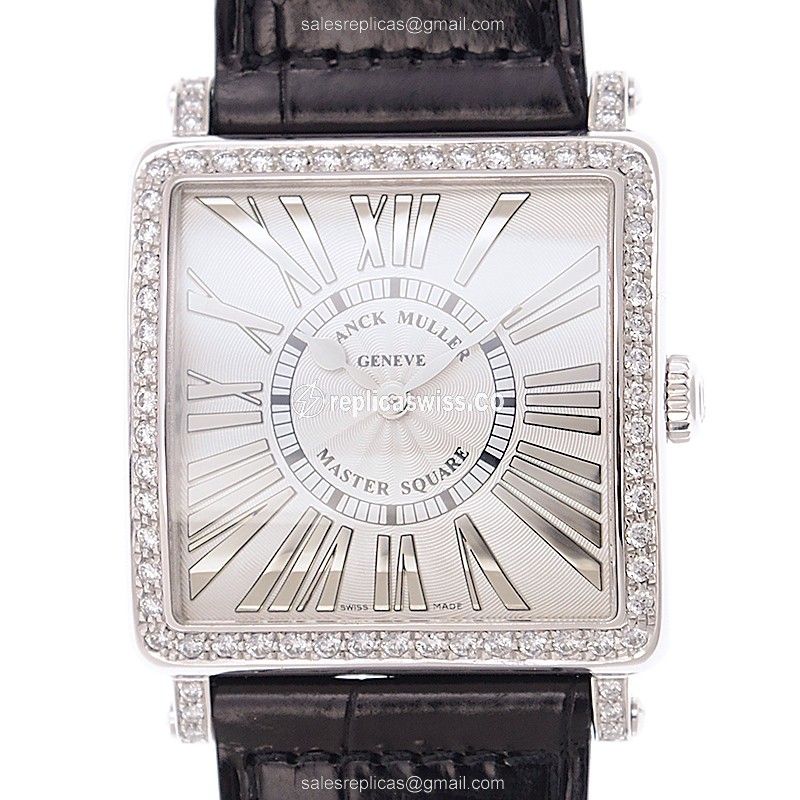Franck Muller 6002 M B QZ REL R D 1R (OG) MASTER SQUARE Automatic 18kt White Gold & Diamond