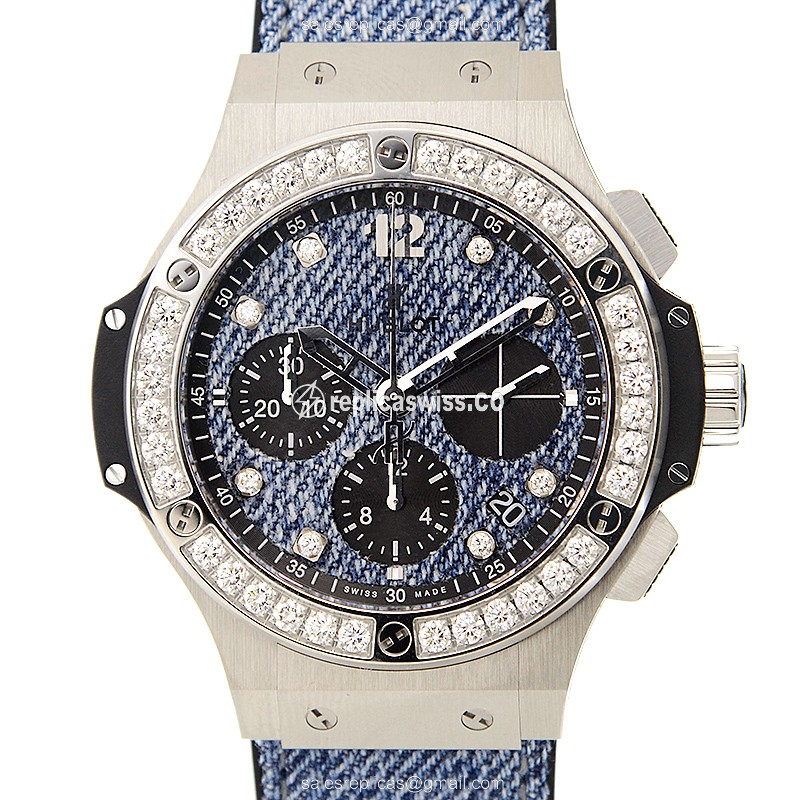 Hublot 341.SX.2770.NR.1204.JEANS BIG BANG Automatic Stainless Steel & Diamonds