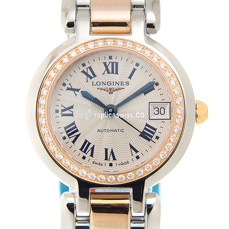 Longines L8.111.5.79.6 PRIMA LUNA Automatic 18kt Rose Magic & Diamond