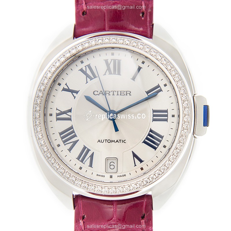 Cartier WJCL0014 CLe DE CARTIER Automatic 18kt White Gold & Diamond