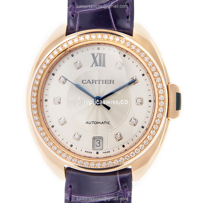 Cartier WJCL0039 CLe DE CARTIER Automatic 18kt Rose Gold & Diamonds